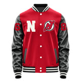 Newjersey Devils #86 Jack Hughes Varsity Letter Jacket