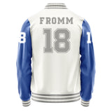 Detroit Lions #18 Jake Fromm Varsity Letter Jacket