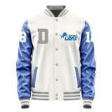 Detroit Lions #18 Jake Fromm Varsity Letter Jacket