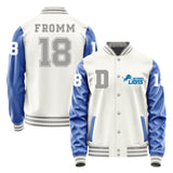 Detroit Lions #18 Jake Fromm Varsity Letter Jacket