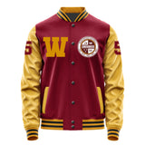 Washington Commanders #5 Jayden Daniels Varsity Letter Jacket