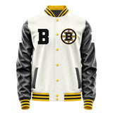 Boston Bruins #1 Jeremy Swayman Varsity Letter Jacket