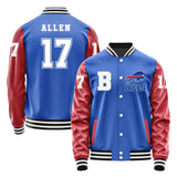 Buffalo Bills #17 Josh Allen Varsity Letter Jacket