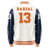 New York lslanders #13 Mathew Barzal Varsity Letter Jacket