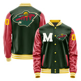 Minnesota Wild Varsity Letter Jacket Custom Letter & Number