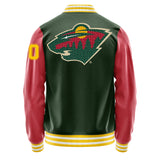 Minnesota Wild Varsity Letter Jacket Custom Letter & Number