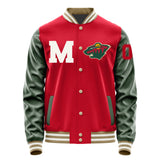 Minnesota Wild Varsity Letter Jacket Custom Letter & Number