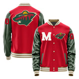 Minnesota Wild Varsity Letter Jacket Custom Letter & Number