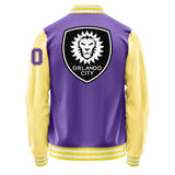 Orlando City Sc Varsity Letter Jacket Custom Letter & Number