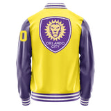 Orlando City Sc Varsity Letter Jacket Custom Letter & Number