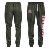 Custom Olive Light Pink Pants