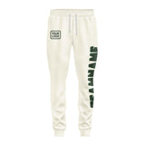 Custom Cream Dark Green Pants