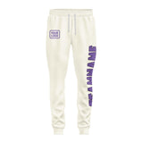 Custom Cream Light Purple Pants