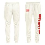 Custom Cream Orange Red Pants