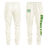 Custom Cream Emerald Green Pants
