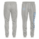 Custom Gray Light Blue Pants