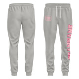 Custom Gray Light Pink Pants