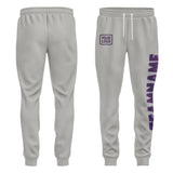 Custom Gray Purple Pants
