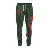 Custom Dark Green Red Pants