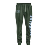 Custom Dark Green Light Blue Pants