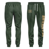 Custom Dark Green Light Khaki Pants