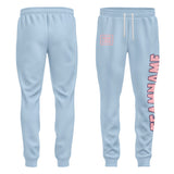 Custom Light Blue Light Pink Pants