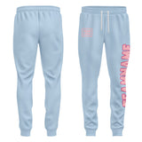 Custom Light Blue Light Pink Pants