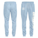 Custom Light Blue White Pants
