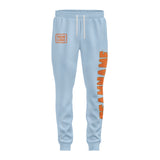 Custom Light Blue Orange Pants