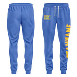 Custom Sky Blue Gold Pants