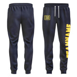 Custom Navy Light Yellow Pants