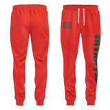 Custom Orange Red Dark Green Pants