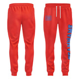 Custom Orange Red Sky Blue Pants