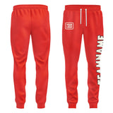 Custom Orange Red Cream Pants
