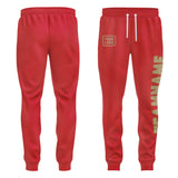 Custom Red Light Khaki Pants