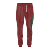 Custom Crimson Red Green Pants