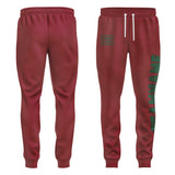 Custom Crimson Red Green Pants