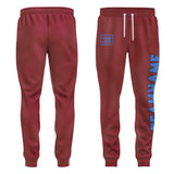Custom Crimson Red Sky Blue Pants