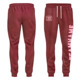 Custom Crimson Red Light Pink Pants