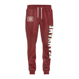 Custom Crimson Red Cream Pants