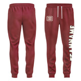 Custom Crimson Red Cream Pants