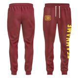 Custom Crimson Red Gold Pants