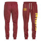 Custom Crimson Red Gold Pants