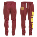 Custom Crimson Red Light Yellow Pants