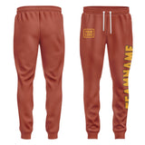 Custom Coral Red Yellow Pants