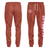 Custom Coral Red Light Pink Pants