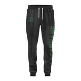 Custom Black Green Pants
