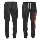 Custom Black Crimson Red Pants