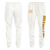 Custom White Yellow Pants