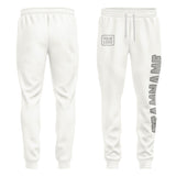 Custom White Gray Pants